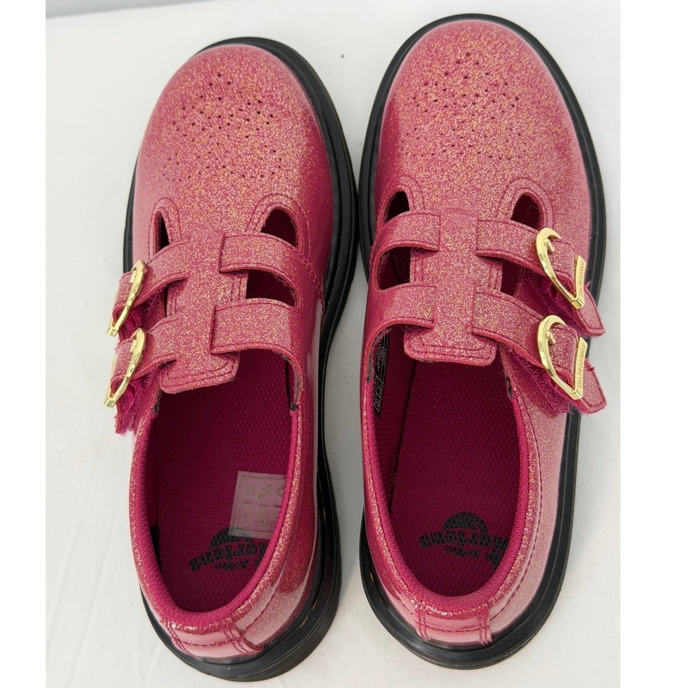 Dr. Martens 8065 Y Pink Glitter Mary Jane Double Strap Shoes 6 Whimsigoth 107-06 - Picture 15 of 16